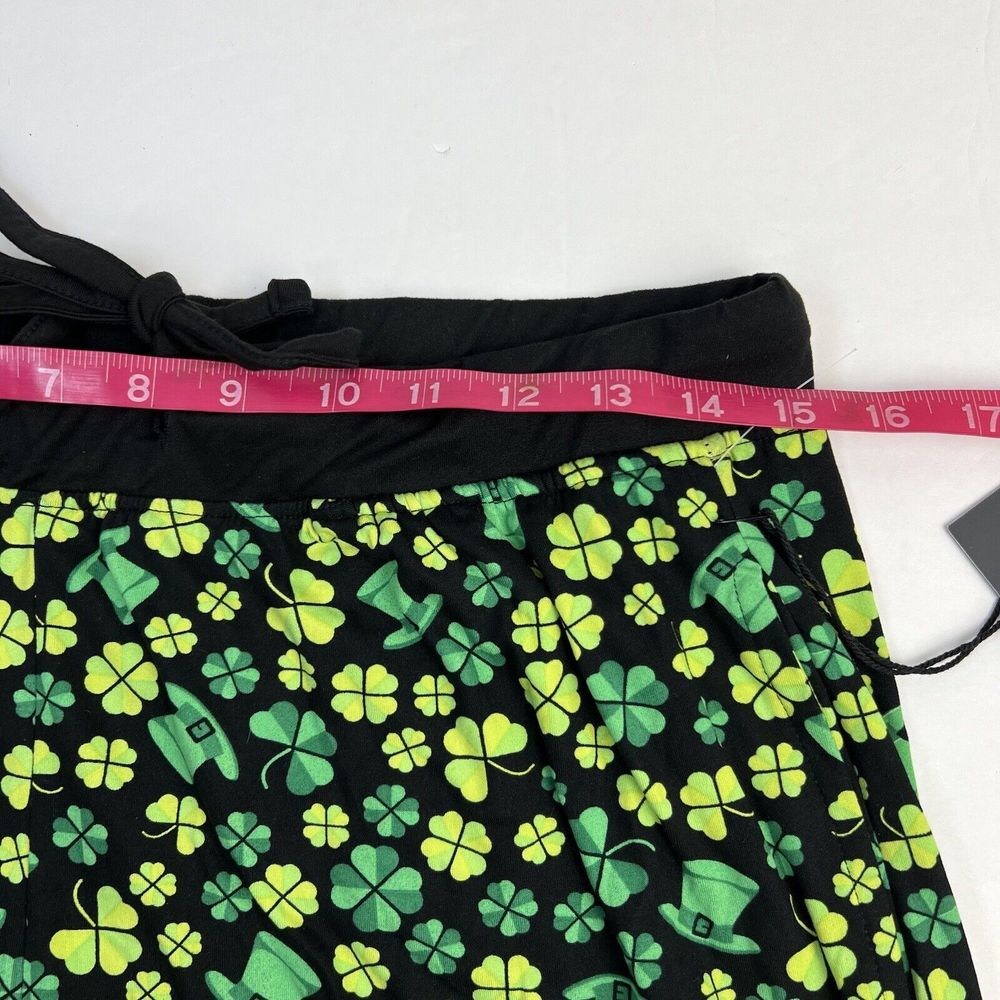 Nightzone St Patricks Day Green Clover Shamrock Hat Unisex Pajama Pants Sz M NWT - Picture 6 of 9